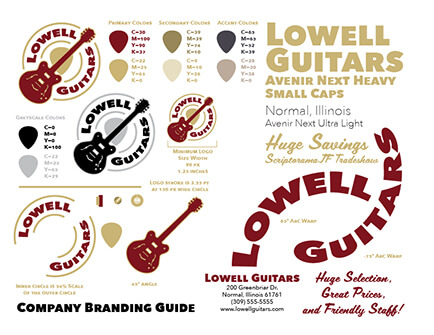 Lowell Guitars Company Style Guide