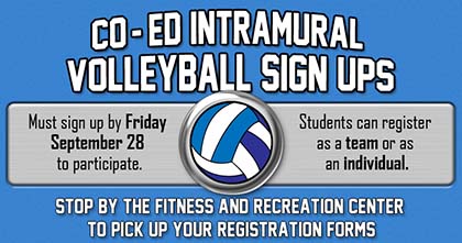 Co-Ed Intramural Volleyball Signup Design