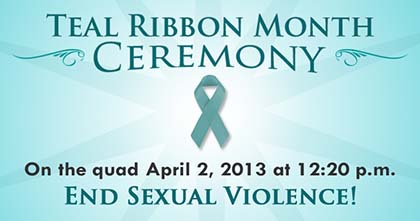 Teal Ribbon Ceremony Event Announcement Design