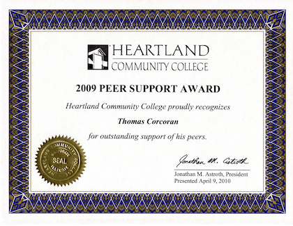 2009 Peer Support Award