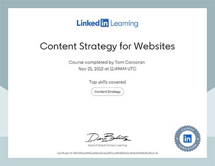 Lynda.com Content Strategy for Websites Course (2012)