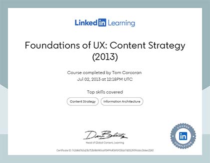 Lynda.com Foundations of UX: Content Strategy (2013) Course (2013)