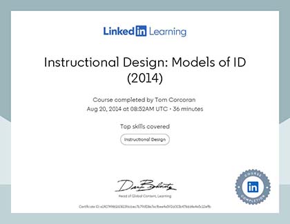 Lynda.com Instructional Design: Models of ID Course (2014)