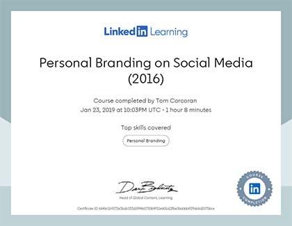 LinkedIn Learning Personal Branding on Social Media Course (2016)