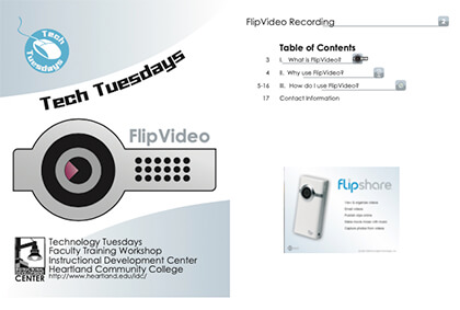 Heartland Community College Community Tech Tuesdays Workshop: FlipVideo Camera Handout (PDF)