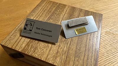 B & B Awards and Recognition: Sample Name Badge Design