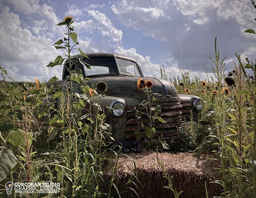 Farm Truck (front view) at Rader Family Farms Landscape Photo