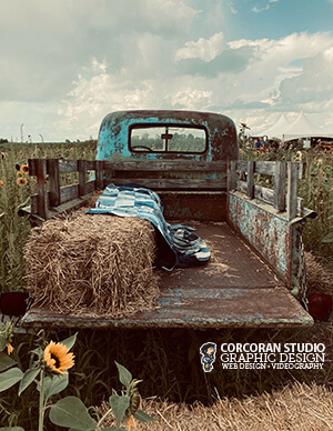 Farm Truck (rear view) at Rader Family Farms Landscape Photo