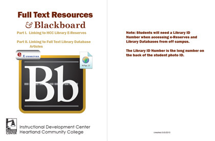 Full Text Library Resources and Blackboard Handout (PDF)