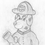 Firefighting Dalmatian Illustration