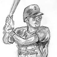 Stan Musial Baseball Illustration